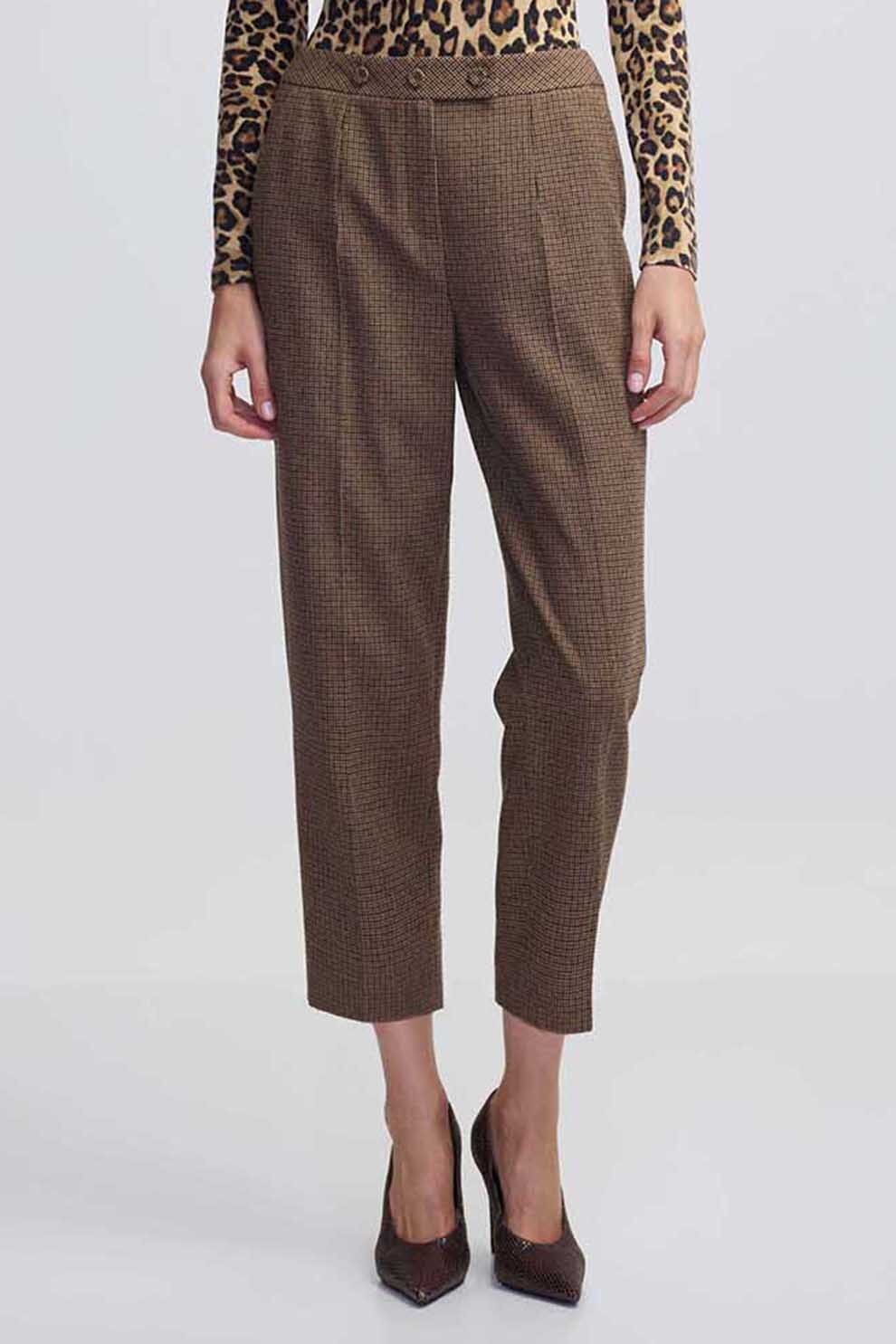 Ipekyol, Pantaloni crop regular-fit, Bej melange, 38
