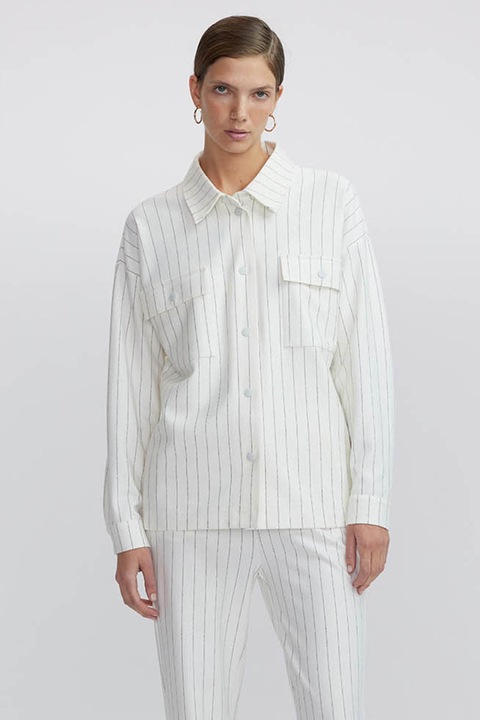 Ipekyol, Camasa lejera cu dungi, Alb fildes