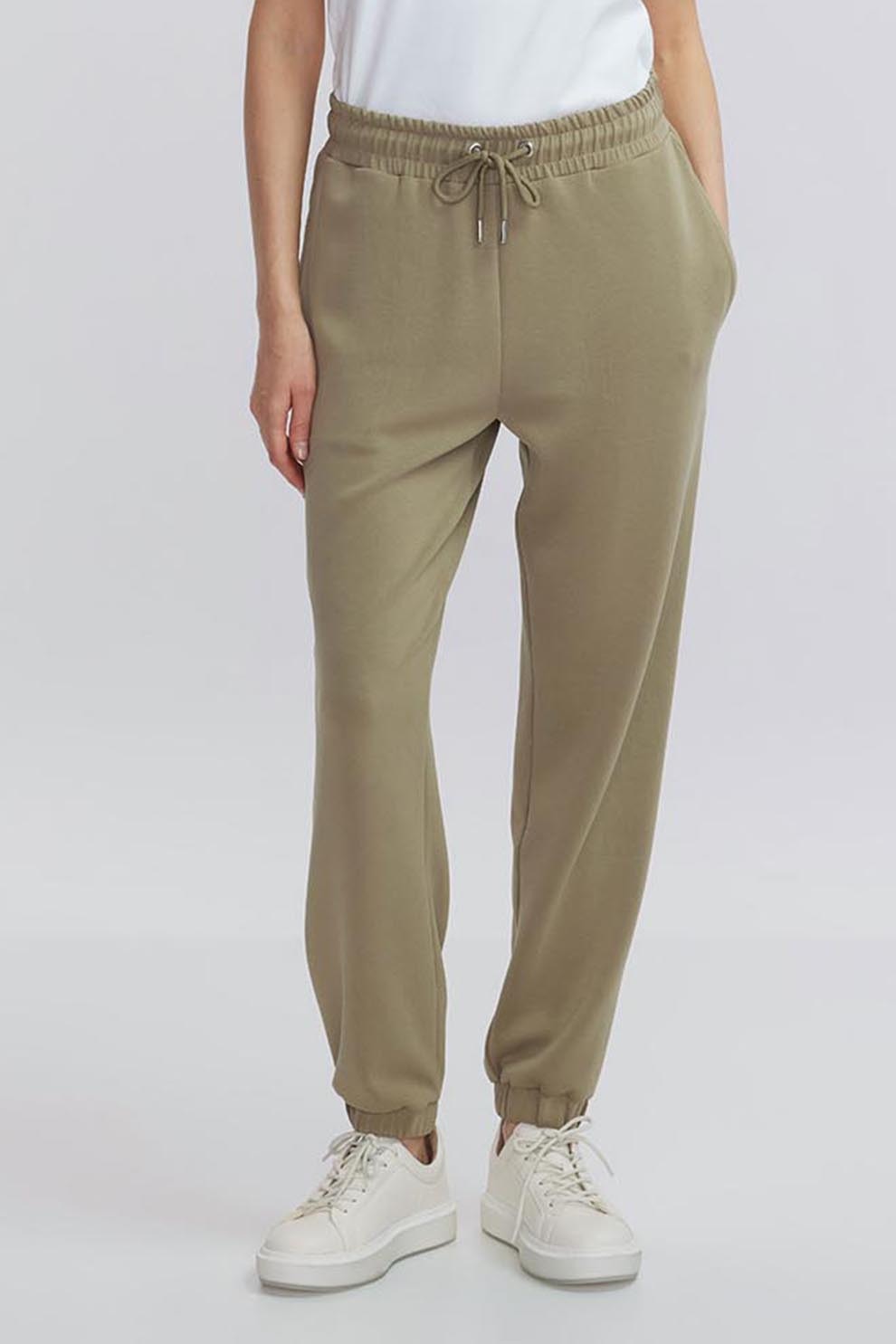 Ipekyol, Pantaloni de trening din amestec de modal cu talie ajustabila, Camel, XL