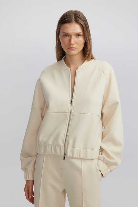 Ipekyol, Bluza de trening din amestec de bumbac cu fermoar, Piersica