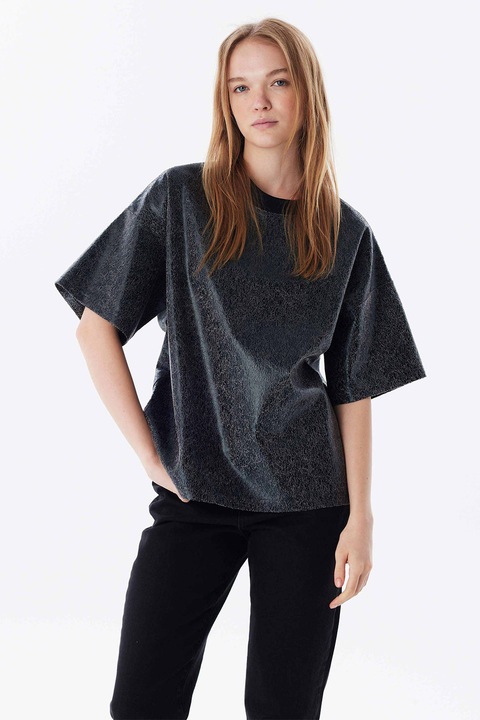 Twist, Tricou lejer cu maneci cazute, Negru