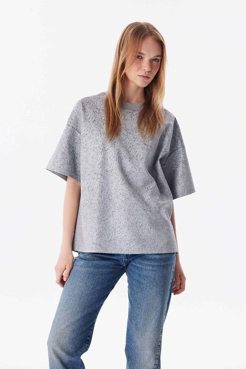 Twist, Tricou lejer cu maneci cazute, Gri melange