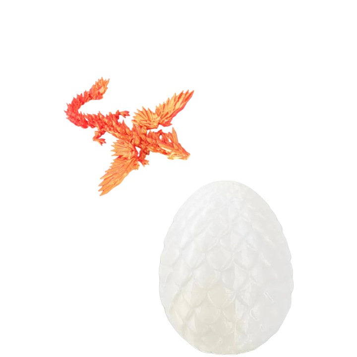 Set de aur Inviere Dragon & Set Pterodactic, OEM, Figura Cadou, Paste Cadou, Craciun Cadou, Ornament decorativ creativ, Gold 13 cm dragon intimate, rosu