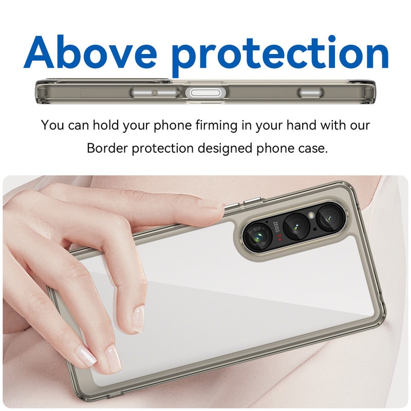 Husa telefon, pentru Sony Xperia 1 VI De inalta calitate Hard Backplane Soft Border Pure si Luminos Simtire confortabila, Gri, ransparent