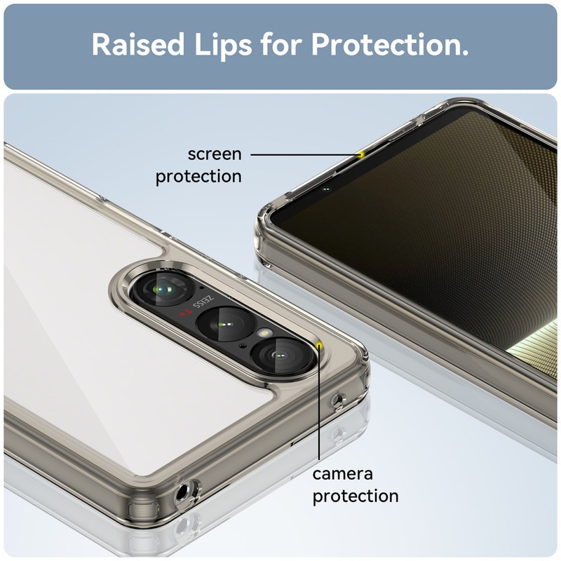 Husa telefon, pentru Sony Xperia 1 VI De inalta calitate Hard Backplane Soft Border Pure si Luminos Simtire confortabila, Gri, ransparent