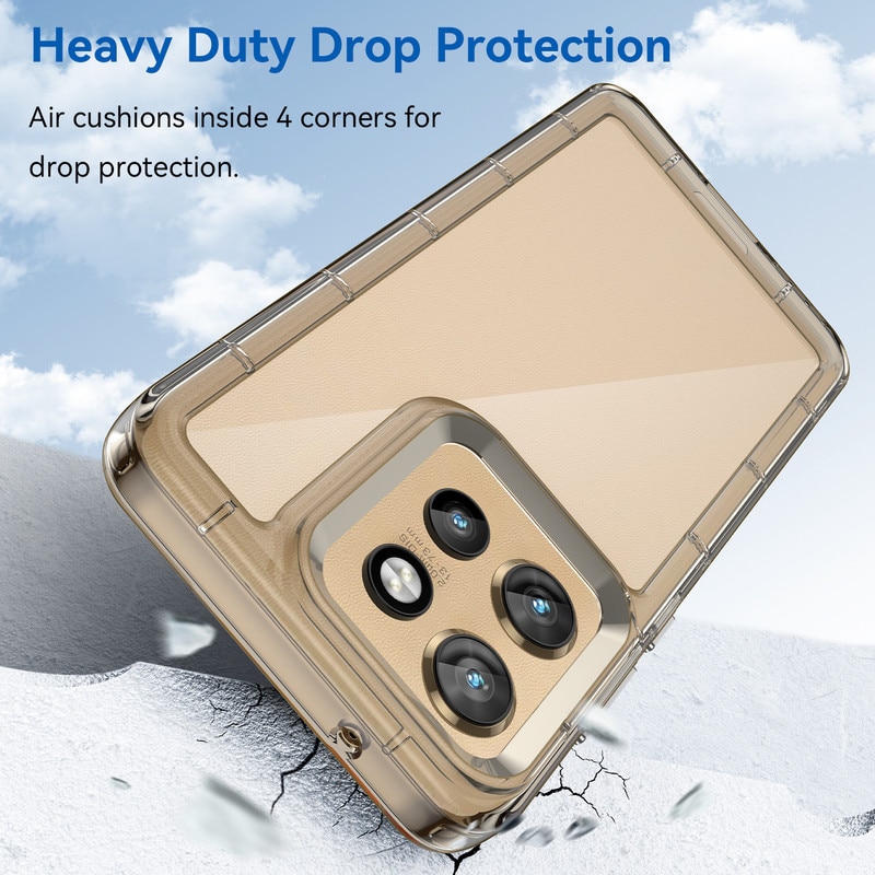 Husa telefon, pentru Motorola Edge 50 Neo 5G De inalta calitate Hard Backplane Soft Border Pure si Luminos Simtire confortabila, Gri, ransparent