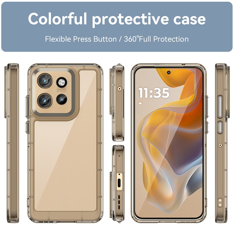 Husa telefon, pentru Motorola Edge 50 Neo 5G De inalta calitate Hard Backplane Soft Border Pure si Luminos Simtire confortabila, Gri, ransparent