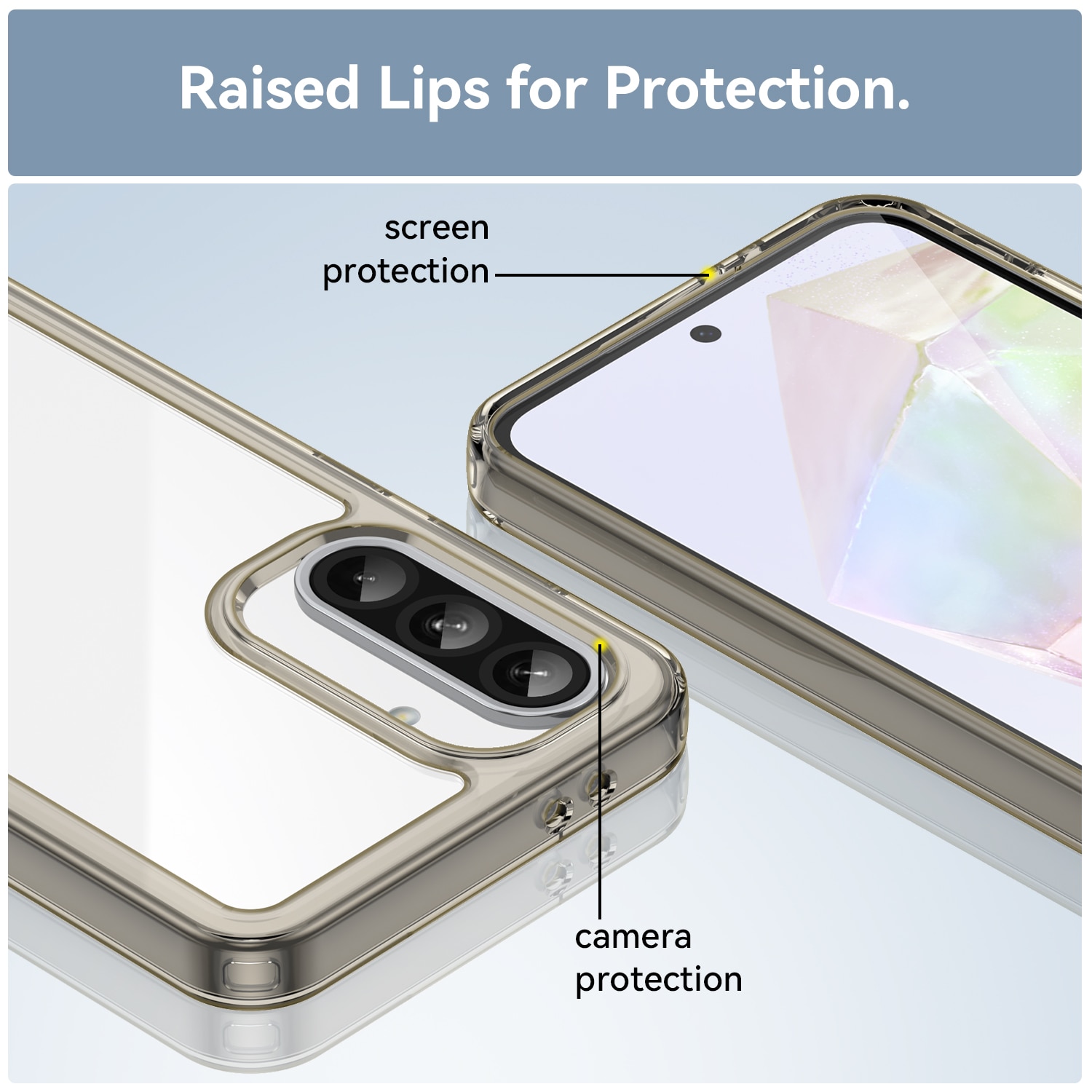 Husa telefon, pentru Samsung Galaxy A56 5G De inalta calitate Hard Backplane Soft Border Pure si Luminos Simtire confortabila, Gri, ransparent
