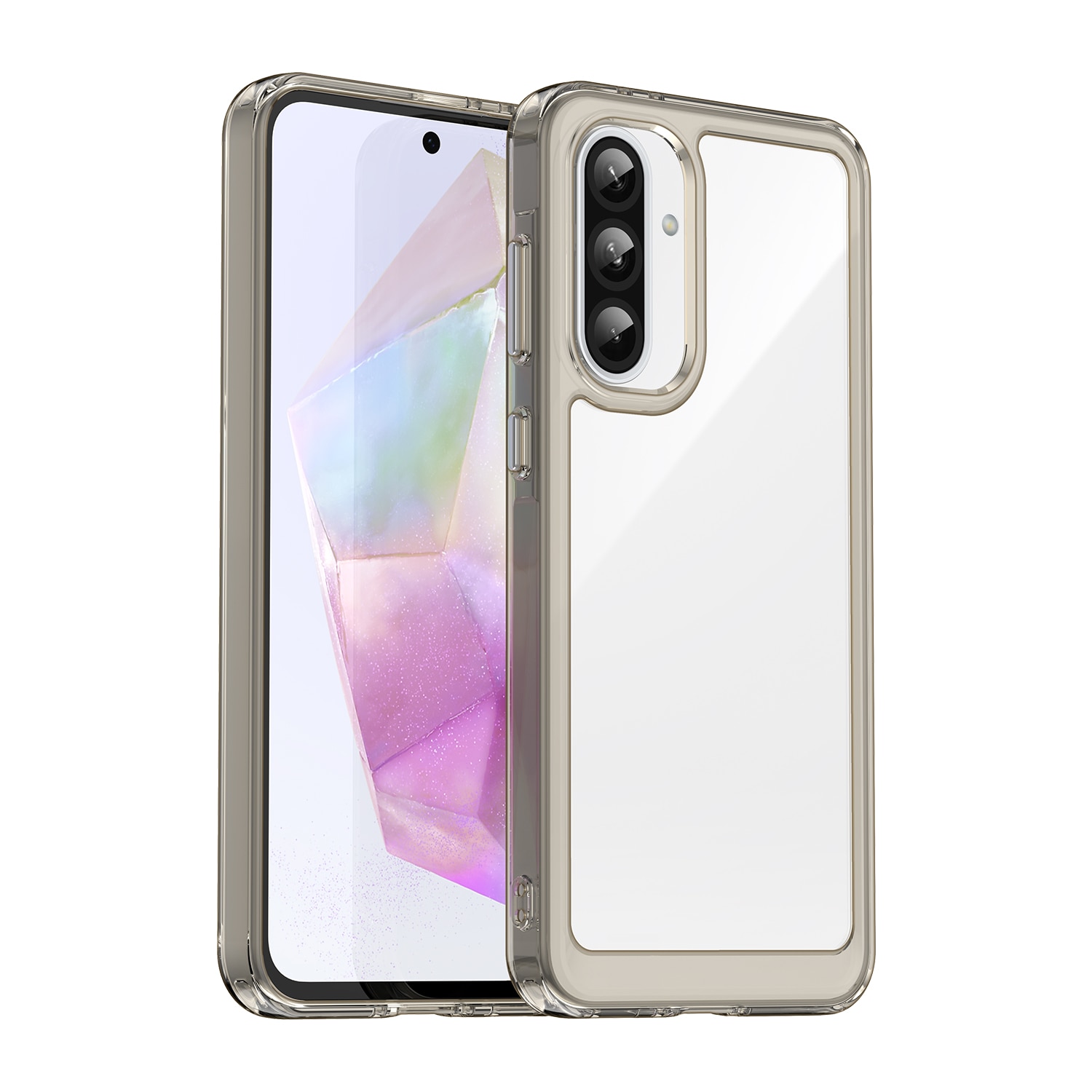 Husa telefon, pentru Samsung Galaxy A56 5G De inalta calitate Hard Backplane Soft Border Pure si Luminos Simtire confortabila, Gri, ransparent
