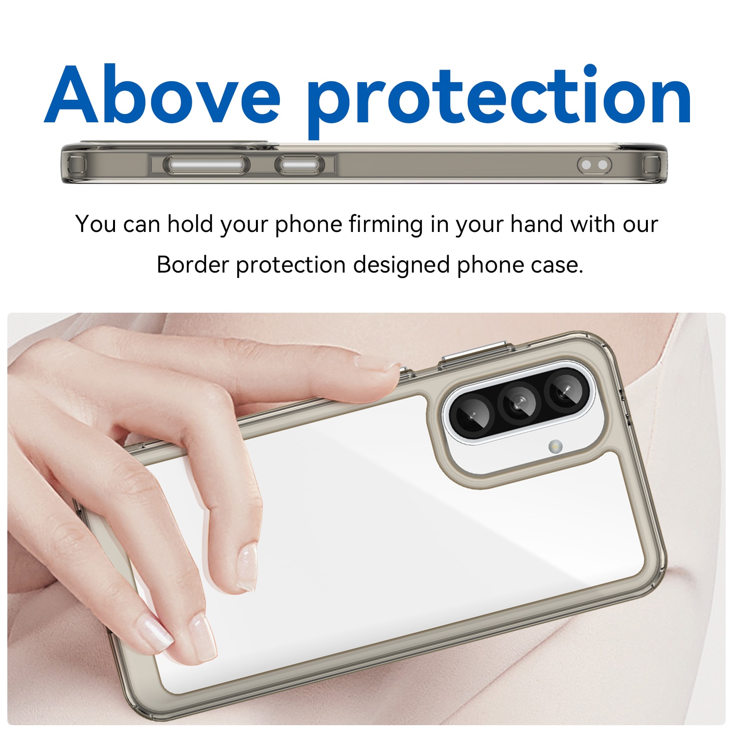 Husa telefon, pentru Samsung Galaxy A56 5G De inalta calitate Hard Backplane Soft Border Pure si Luminos Simtire confortabila, Gri, ransparent