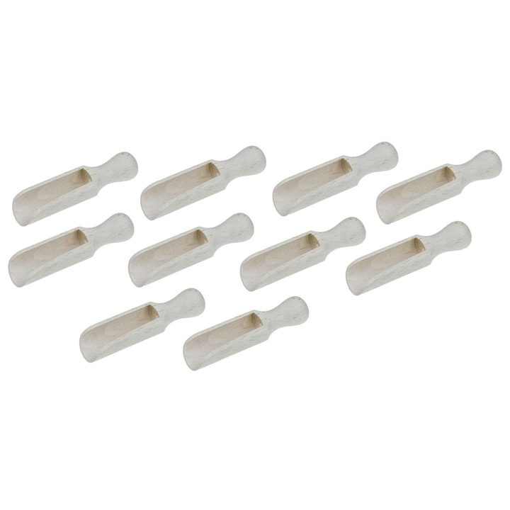 Set 50 ustensile din lemn de fag, 7x1,5cm, pentru servire condimente, Peewit