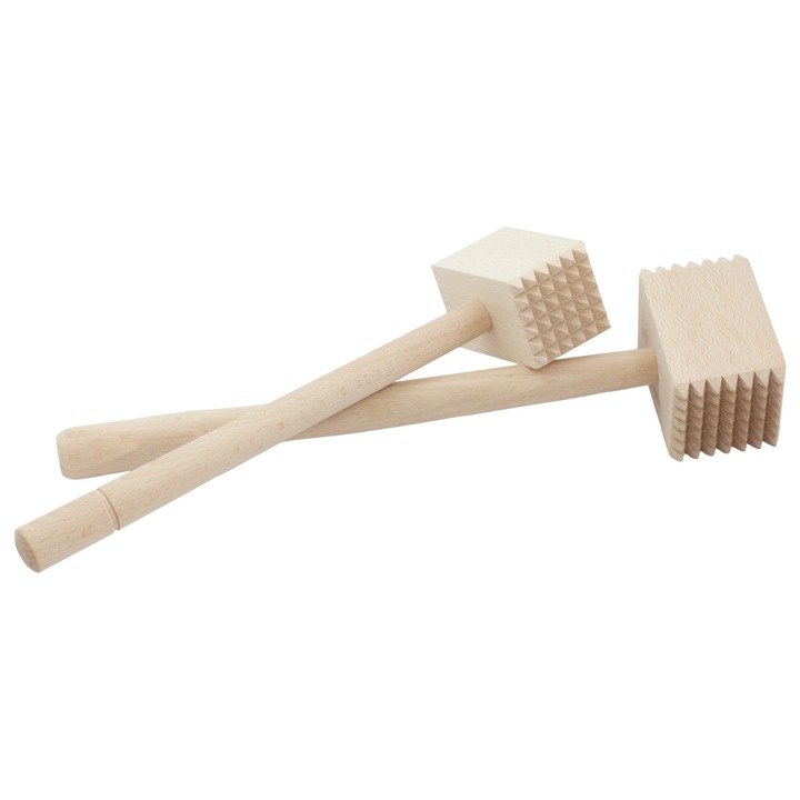 Set tluca pentru carne, peewit, 33cm + 28,5cm, din lemn de fag, 2 bucati