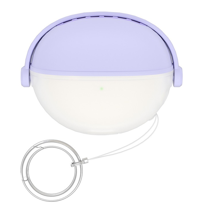 Husa de protectie compatibila cu Huawei FreeClip cu breloc, husa de protectie din silicon moale, rezistenta la socuri, pentru FreeClip, pentru femei si barbati, violet