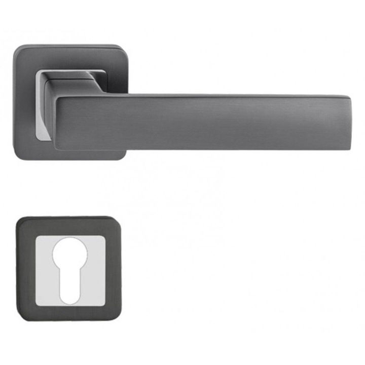 Manere usi TREND, crom - grafit, rozeta yala