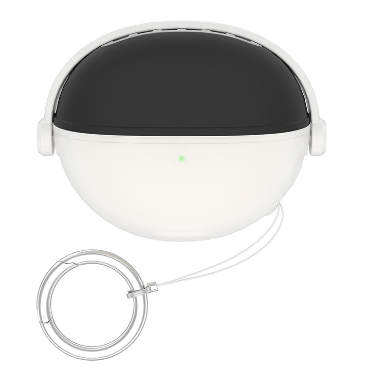 Husa de protectie compatibila cu Huawei FreeClip cu breloc, husa de protectie din silicon moale, rezistenta la socuri, pentru FreeClip, pentru barbati, negru