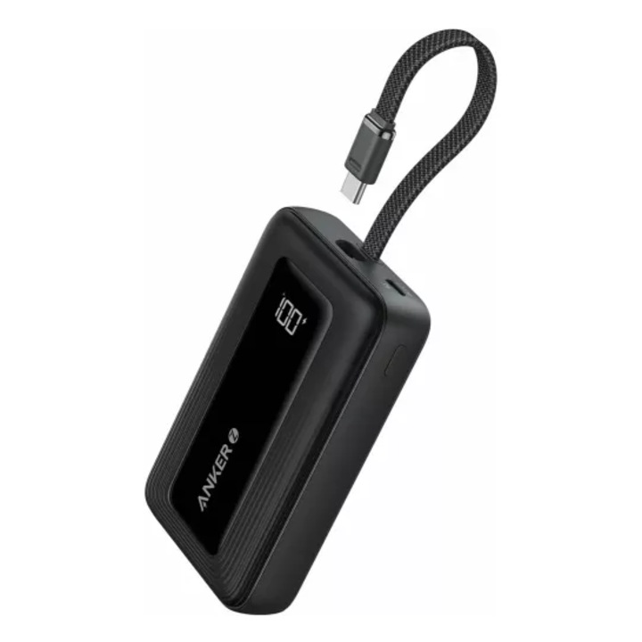 Baterie Externa Anker Zolo 10000mAh 30W PD 2 x USB-C Negru