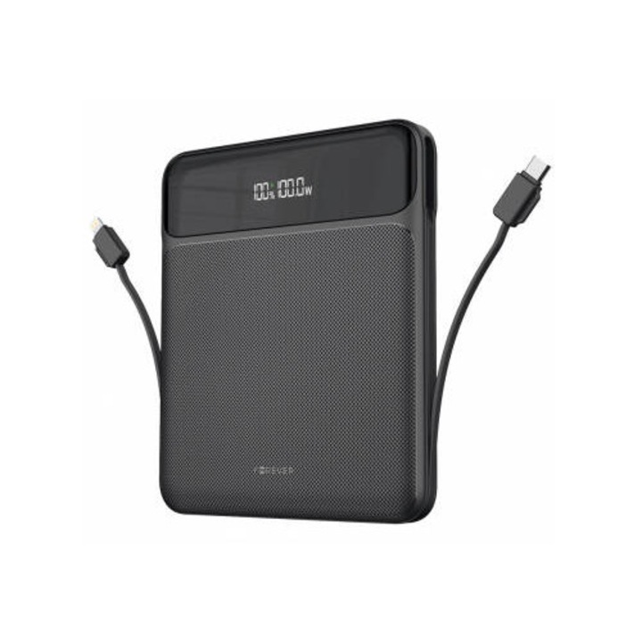 Külső Akkumulátor Forever TB-200 20000mAh 100W QC + PD 1 x Lightning - 2 x USB-C - 2 x USB-A Fekete