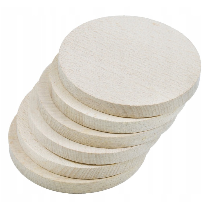 Peewit italtartó szett, 6 darabos, 9x1,2 cm, kerek, fa