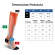Szagtalan kompressziós zokni, női sportzokni, kompressziós, uniszex, légáteresztő és nedvszívó, ergonómikus, fekete, S/M méret 35-37