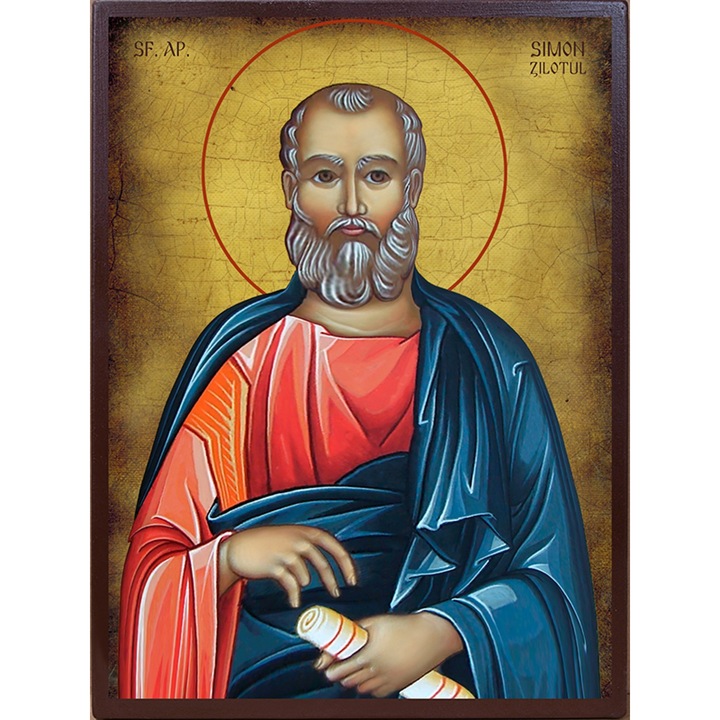 Icoana Sticker cu Cu Sf. Simon Zilotul Cu Patina De Vechime, autoadeziv, Cri-Flo, Marime 10 cm