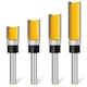 Set 4 freze din carbura de tungsten AjieQaQ, dimensiuni 10x20x25x38mm, tija 1/4", acoperire teflon anti-frictiune, pentru lemn, MDF, PAL