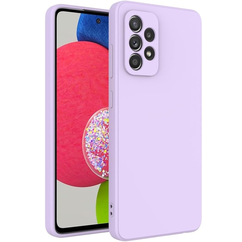 Husa pentru Samsung Galaxy A53, silicon lichid, Calitate Premium, Interior din Microfibra, Protectie Sporita, Antisoc, Violet deschis