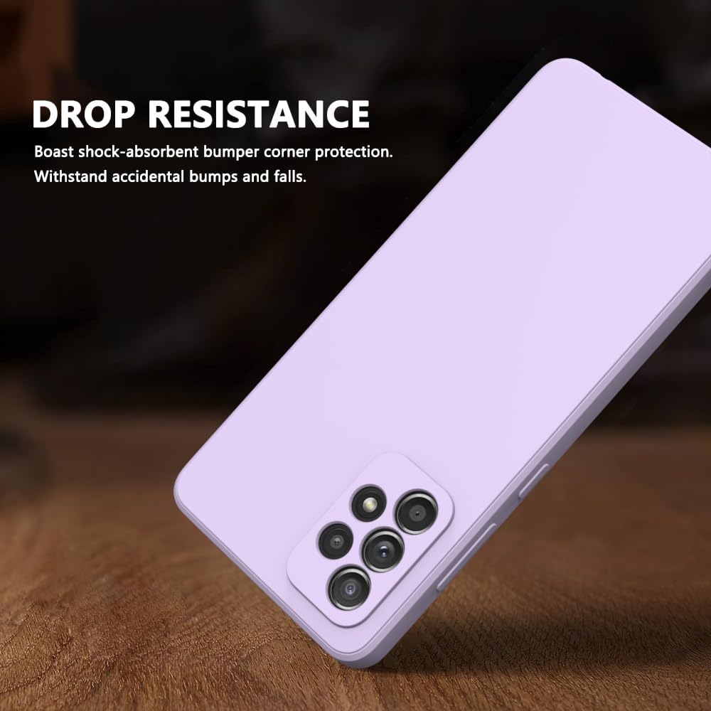 Husa pentru Samsung Galaxy A53, silicon lichid, Calitate Premium, Interior din Microfibra, Protectie Sporita, Antisoc, Violet deschis