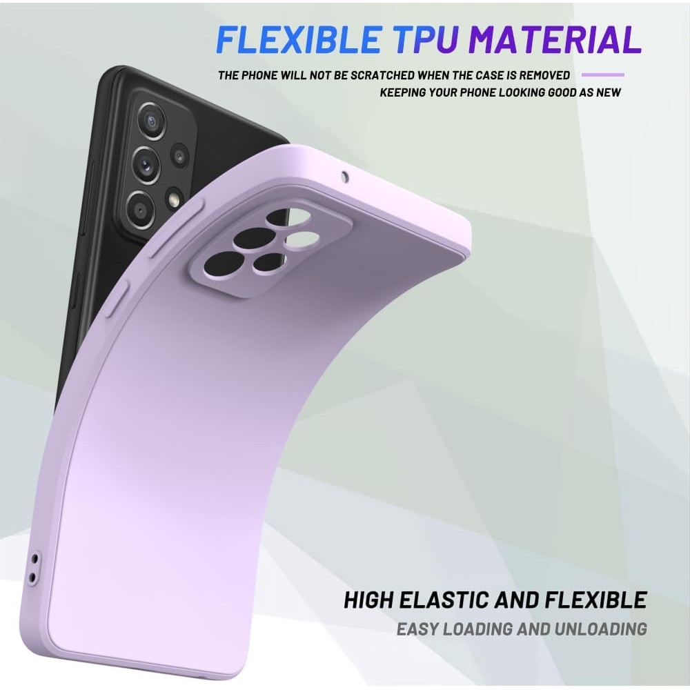 Husa pentru Samsung Galaxy A53, silicon lichid, Calitate Premium, Interior din Microfibra, Protectie Sporita, Antisoc, Violet deschis