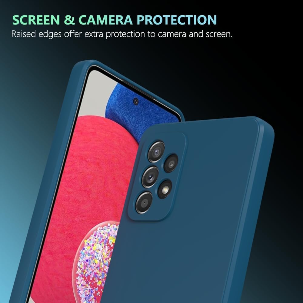 Husa pentru Samsung Galaxy A53, silicon lichid, Calitate Premium, Interior din Microfibra, Protectie Sporita, Antisoc, Albastru inchis