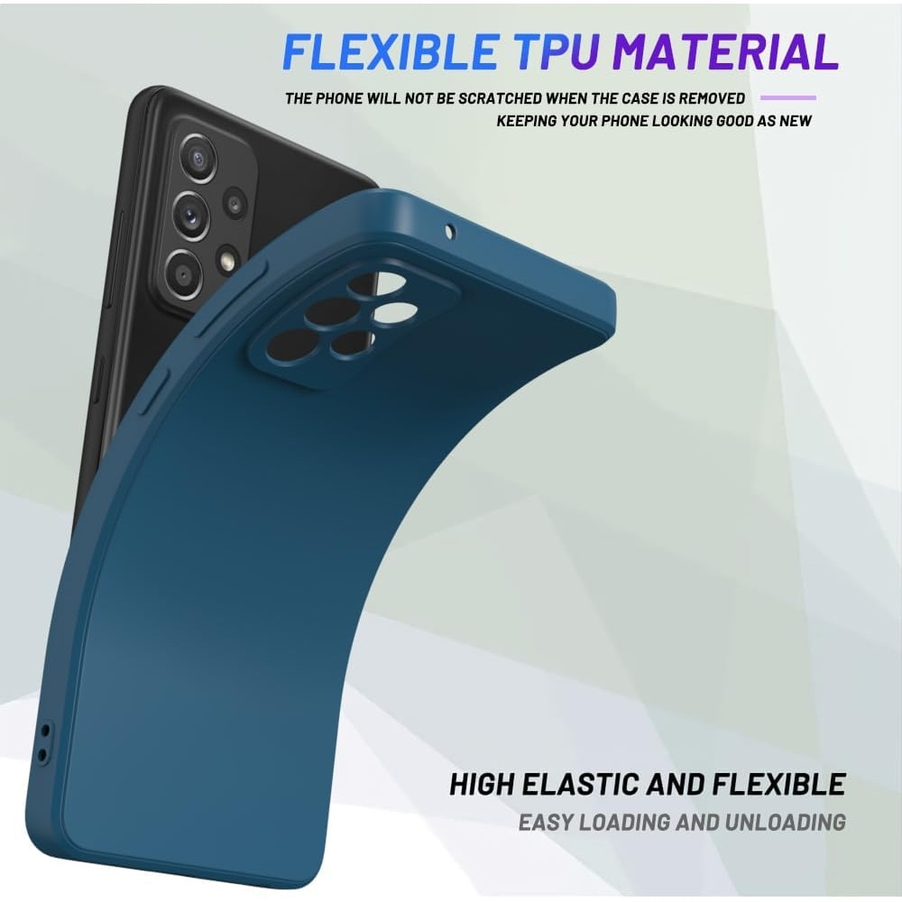 Husa pentru Samsung Galaxy A53, silicon lichid, Calitate Premium, Interior din Microfibra, Protectie Sporita, Antisoc, Albastru inchis