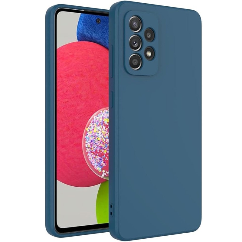 Husa pentru Samsung Galaxy A53, silicon lichid, Calitate Premium, Interior din Microfibra, Protectie Sporita, Antisoc, Albastru inchis