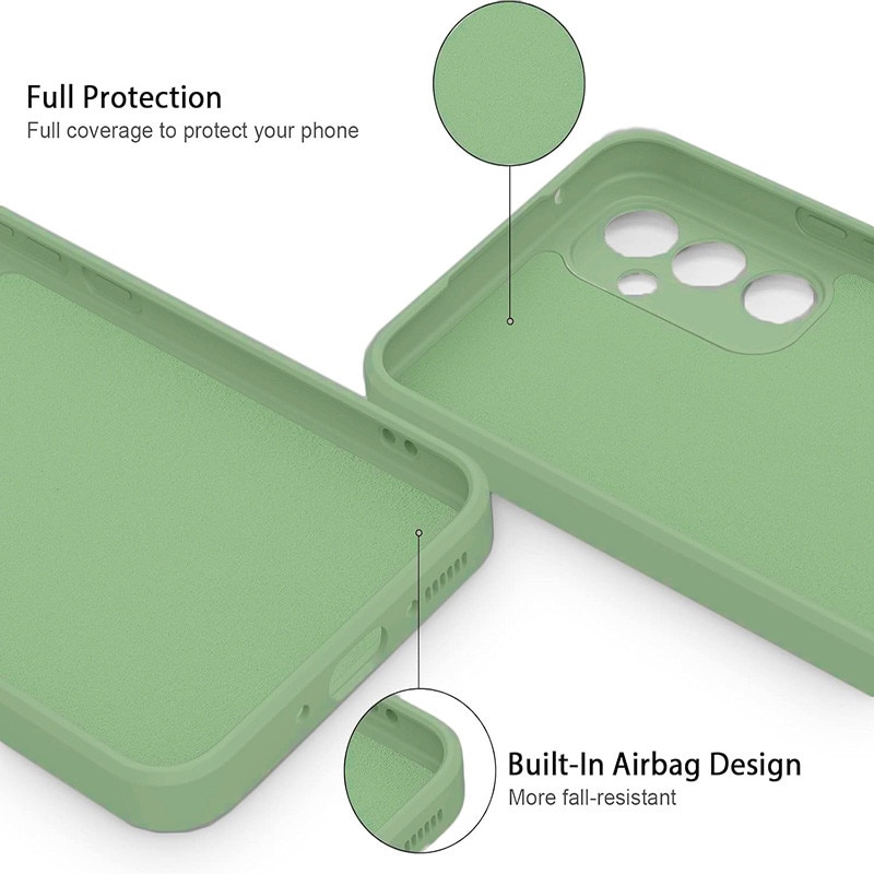 Husa pentru Samsung Galaxy A55, silicon lichid, Calitate Premium, Interior din Microfibra, Protectie Sporita, Antisoc, Verde pastel
