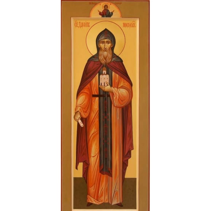 Icoana Sticker cu Sf. Daniel Din Moscova 4, autoadeziv, Cri-Flo, Marime 6 cm