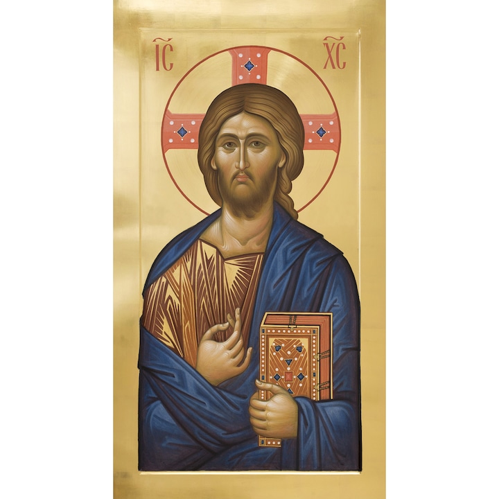Icoana Sticker cu Lui Hristos Mantuitorul Russo Bizantina, 20 C., autoadeziv, Cri-Flo, Marime 6 cm