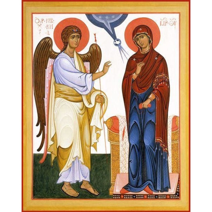 Icoana Sticker cu Buna Vestire 2, autoadeziv, Cri-Flo, Marime 10 cm