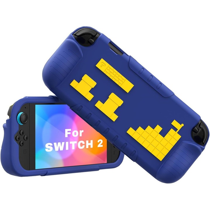 Husa de protectie din silicon pentru Nintendo Switch 2, moale si rezistenta la socuri, cu aderenta anti-alunecare si finisaj prietenos cu pielea