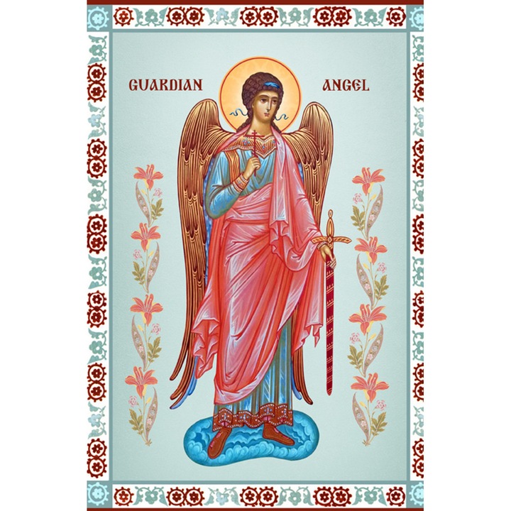Icoana Sticker cu Pictograma Ingerului Pazitor, autoadeziv, Cri-Flo, Marime 20 cm