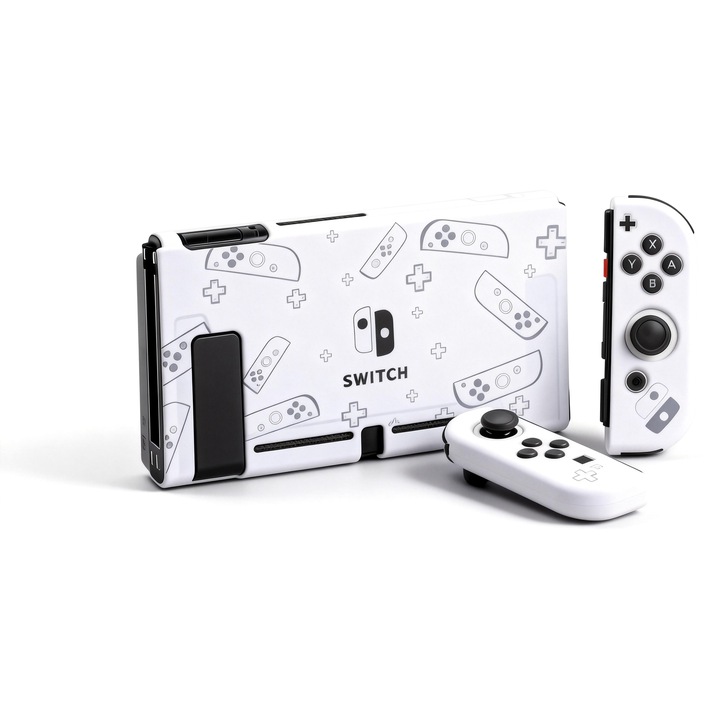 Husa de protectie pentru Nintendo Switch, model desen animat, carcasa rigida subtire cu protectie completa si huse pentru Joy-Con