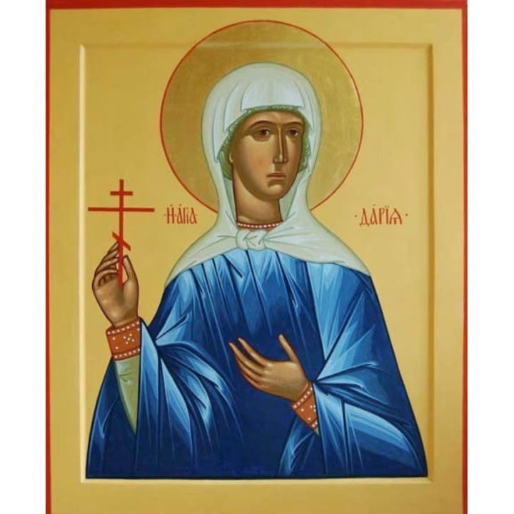 Icoana Sticker cu Sf. Daria Din Roma, autoadeziv, Cri-Flo, Marime 20 cm