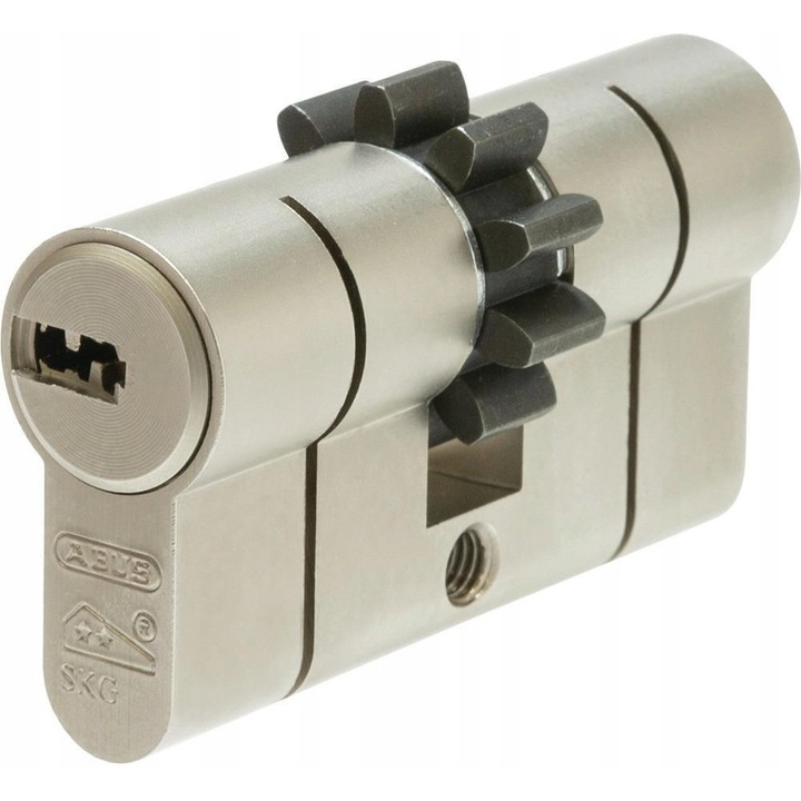 Cilindru Abus D10, dublu, nichel, 30x35mm, 5 chei