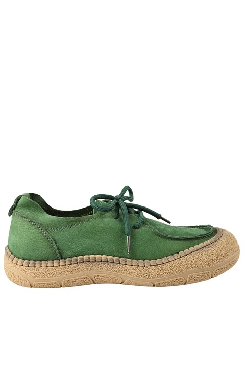 Pantofi casual, dama, FORMAZIONE, KM 5169 verde, piele naturala, Verde