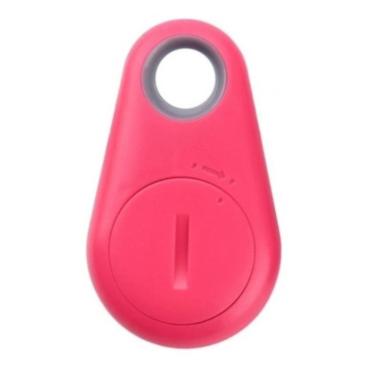 Kulcstartó kulcsok és különféle tárgyak azonosítására Bluetooth technológiával, LRTM, 25 m hatótávolság, rózsaszín