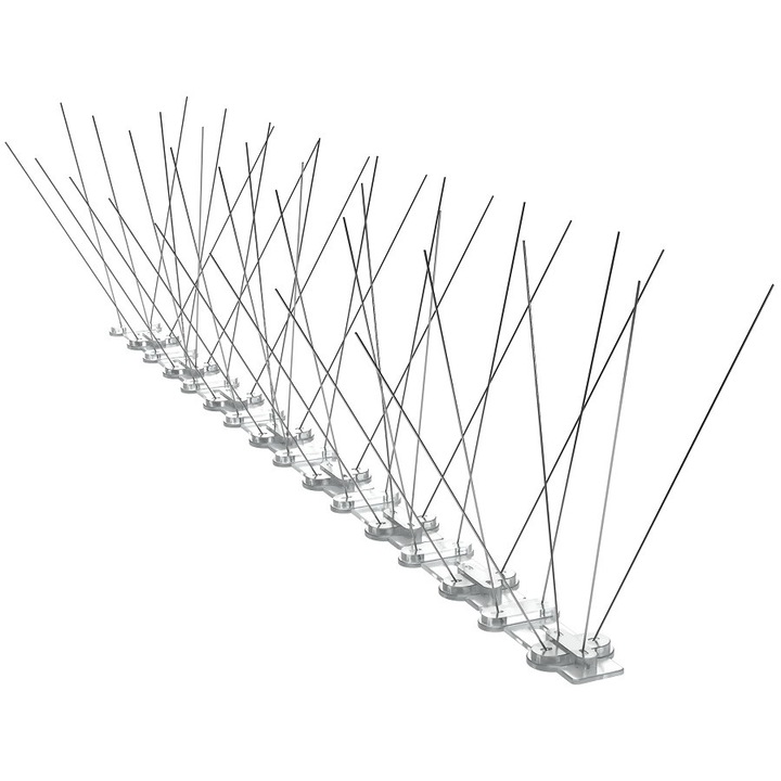 Шипове против птици, VOTTON, 50 см, Гълъби, Чайки, Врабчета, 5 реда, неръждаема стомана