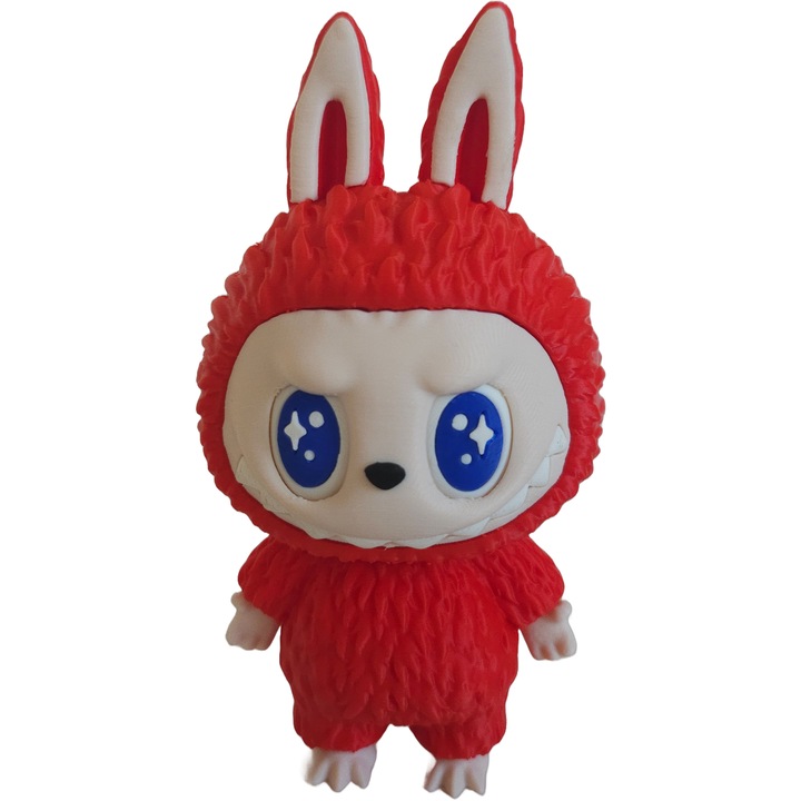 3D фигурка LaBUBU, червена, 13 см, изработена от екологичен PLA, за момчета и момичета