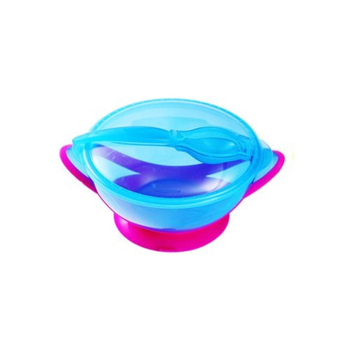 Tálka és kanál szett - BabyOno 1025A, Kék