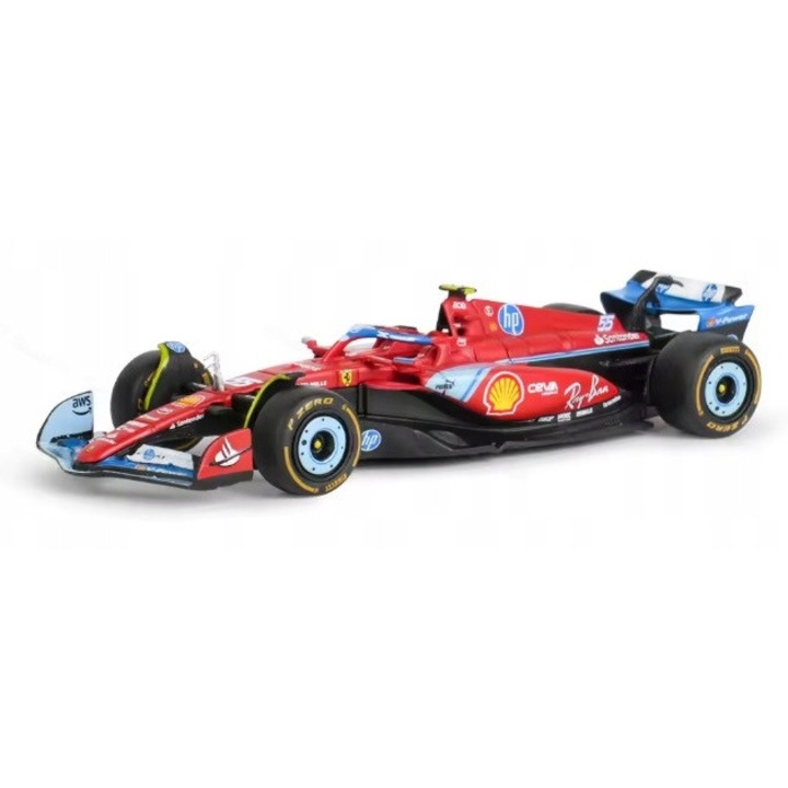 Macheta Formula 1 Ferrari SF-24 #55 5th Miami GP 2024 Carlos Sainz jr. - 1/43 Bburago