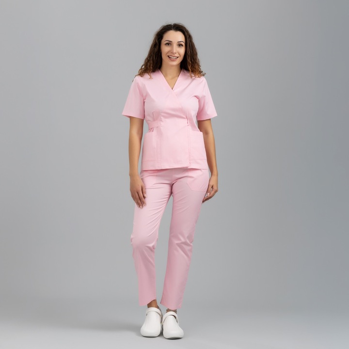 Costum medical dama KLEO, SafetyOne, roz deschis, 3XL