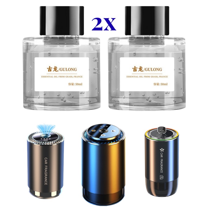 Комплект от 2 пълнителя за ароматизатор за въздух в кола – лесни за смяна, издържат 2-6 месеца, дишат здравословен и свеж въздух, ароматерапия, безопасни за бременни жени и бебета, универсални