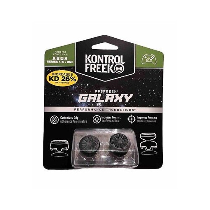 2 db-os Silicone Performance KontrolFreek GALAXY fekete hüvelykujjvédő Xbox One/Xbox Series X/S konzolhoz