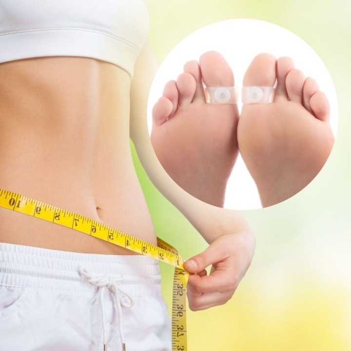 Inele magnetice pentru slabit, set 2 bucati, unisex, din silicon transparent cu magneti, ajustabile, stimulare puncte de presiune si accelerare metabolism